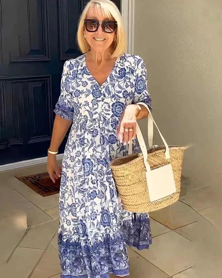 💥2023 Newest 😍V-neck Bohemian Dress👗